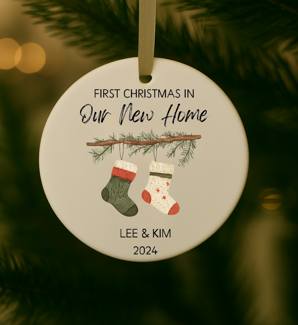 Customized New Home Ornament - Personalized New Home Christmas Ornament - Printed Photo Ornament