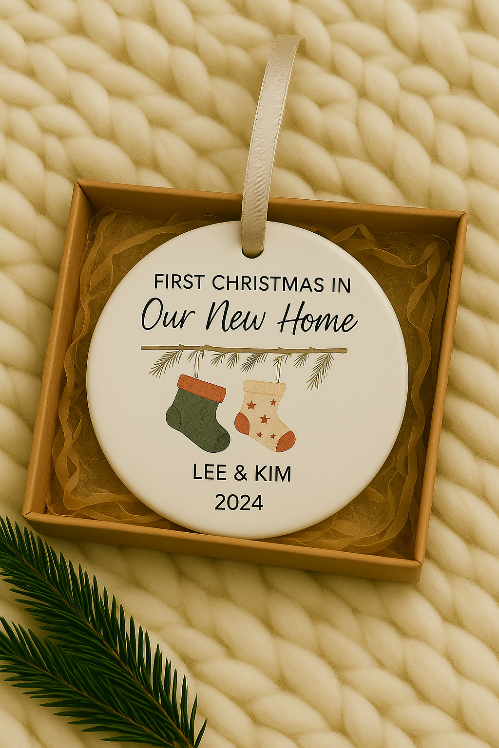 Customized New Home Ornament - Personalized New Home Christmas Ornament - Printed Photo Ornament