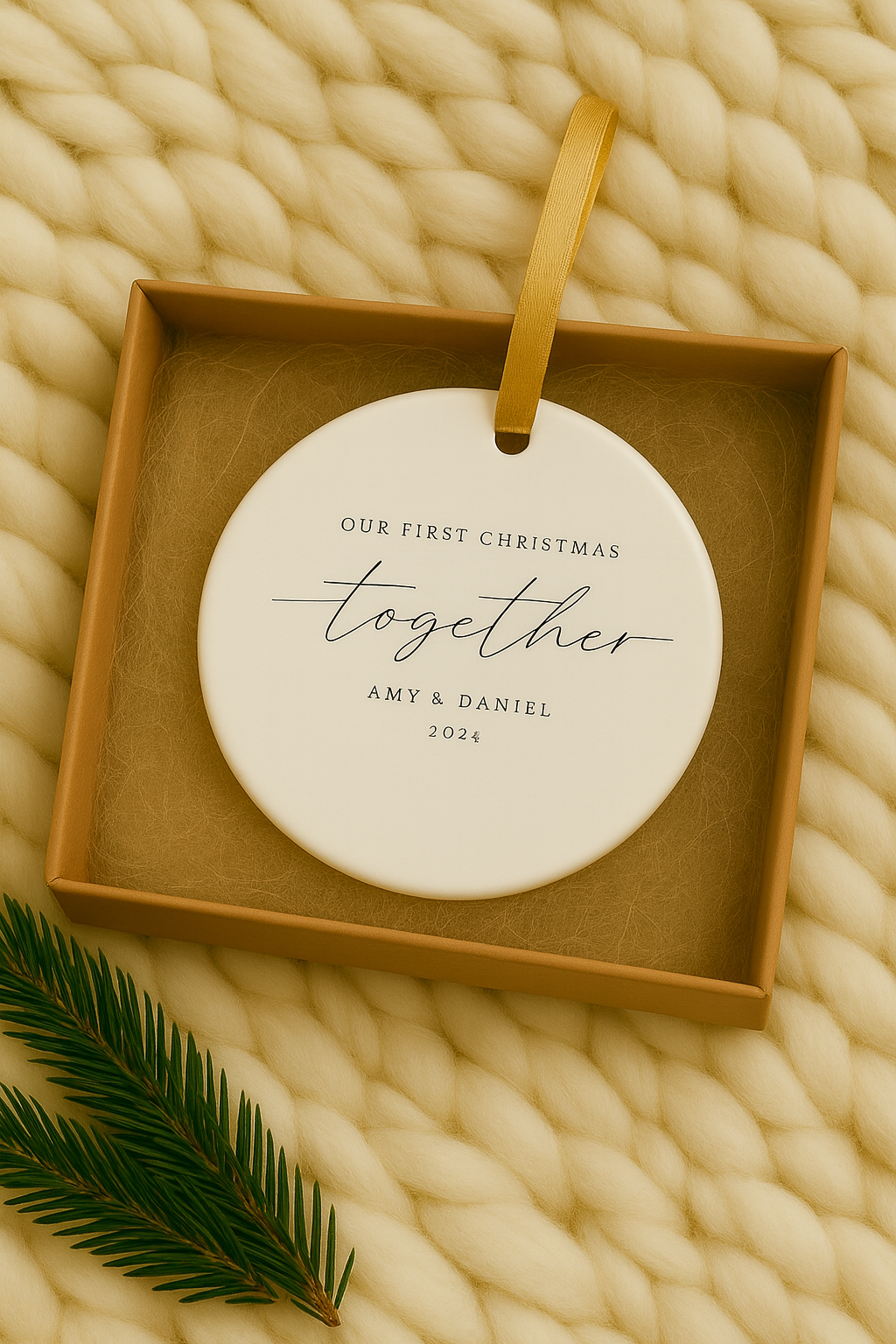 Our Fist Christmas Together Customized Ornament - Personalized Name First Christmas Ornament - Custom Name Ornament