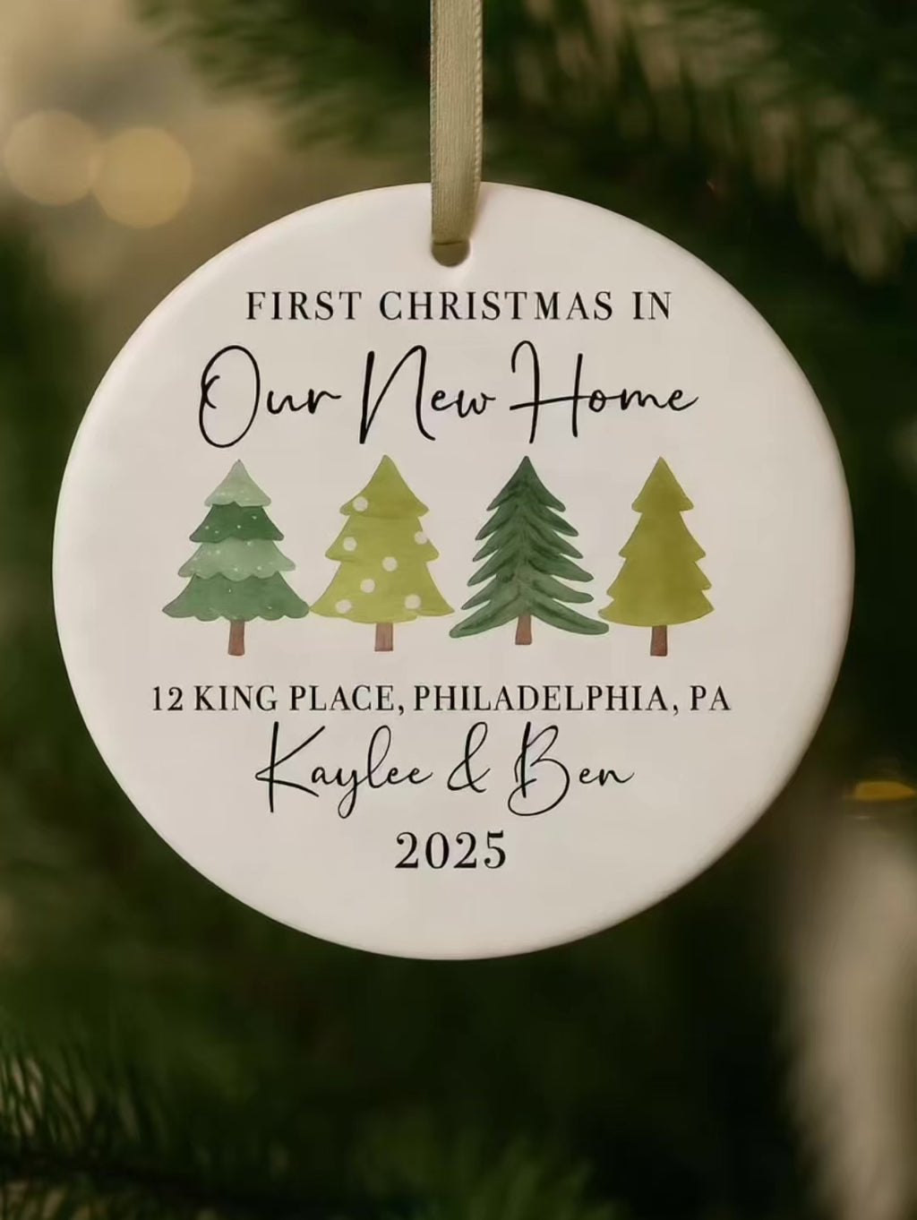 Our Fist Christmas Married Customized Ornament - Personalized Name First Christmas Ornament - Custom Name Ornament